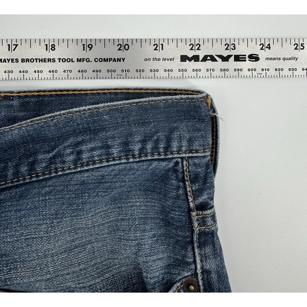 Levi's Size 44x30 Blue Denim Jeans Regular Fit Straight Leg Red Tab